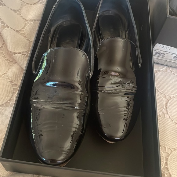 Saint Laurent monogram smoking slippers black patent leather size 38.5 (US 8) - Picture 3 of 5